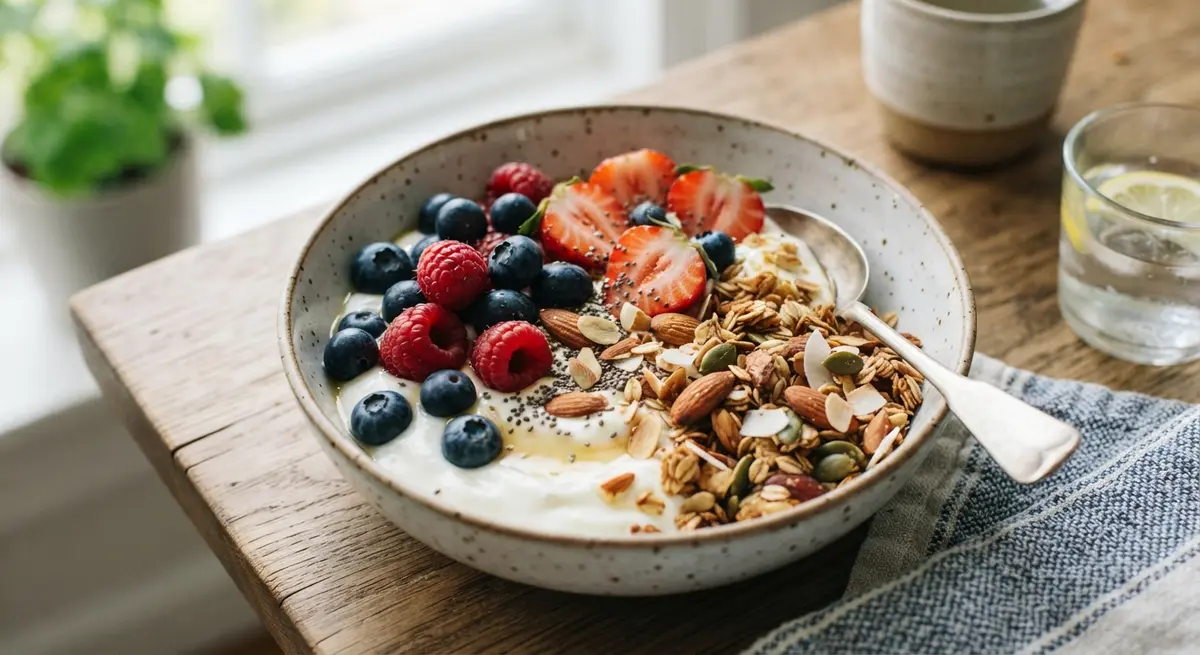 Yogurt Bowl with Granola & Berries